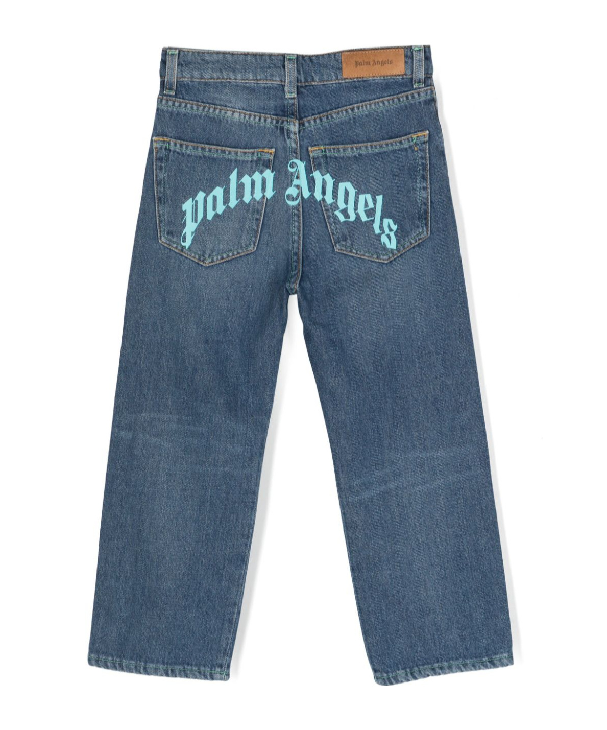 Palm Angels Kids Jeans In Blue