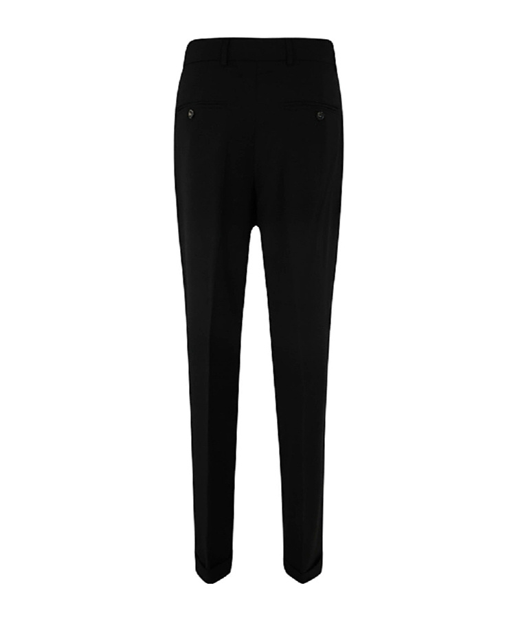 Sportmax Pants In Virgin Wool Blend In Black
