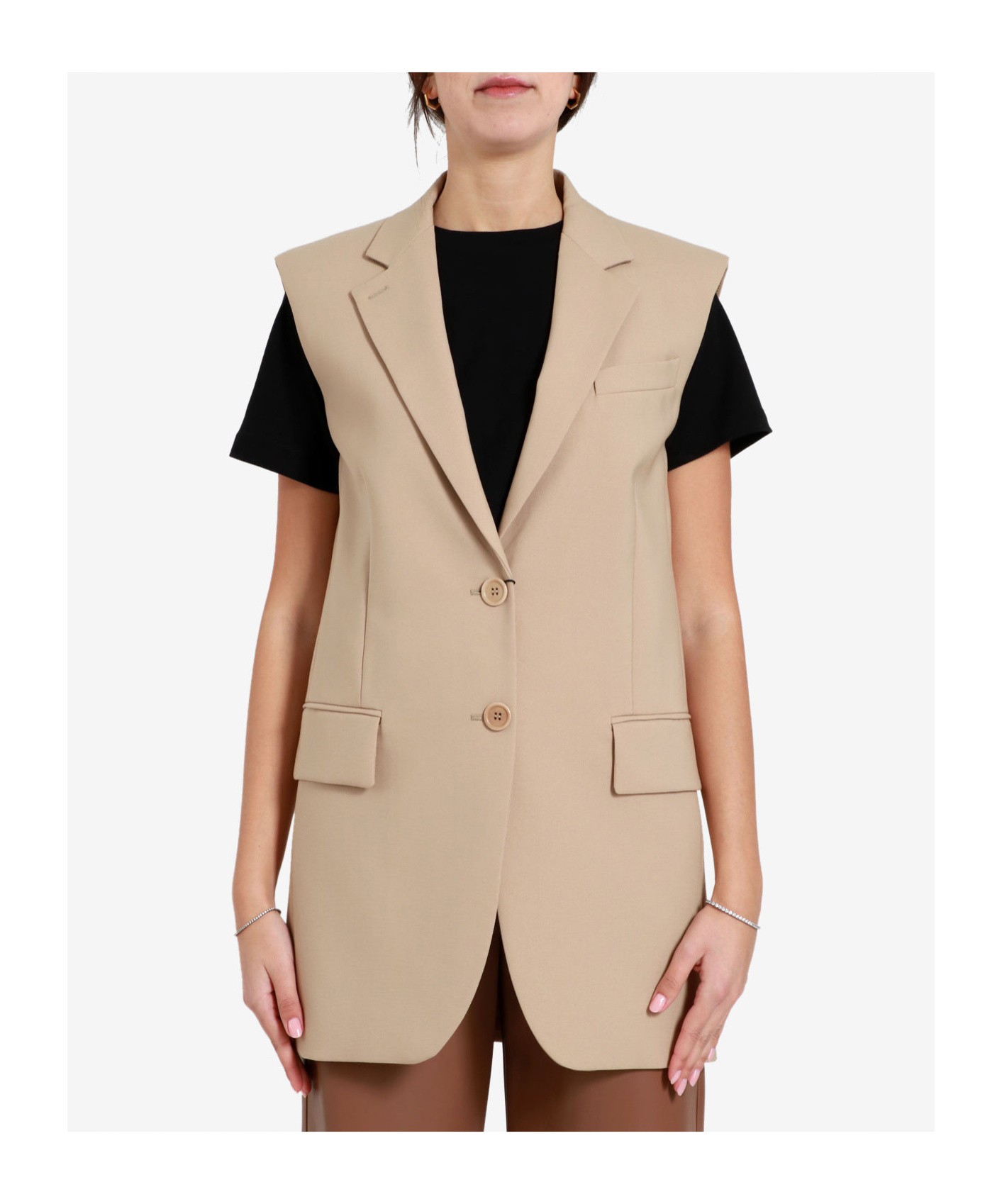 Sportmax Jacket In Nude