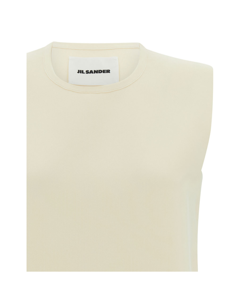 Jil Sander Sleeveless Round Neck A-line Dress In Nude