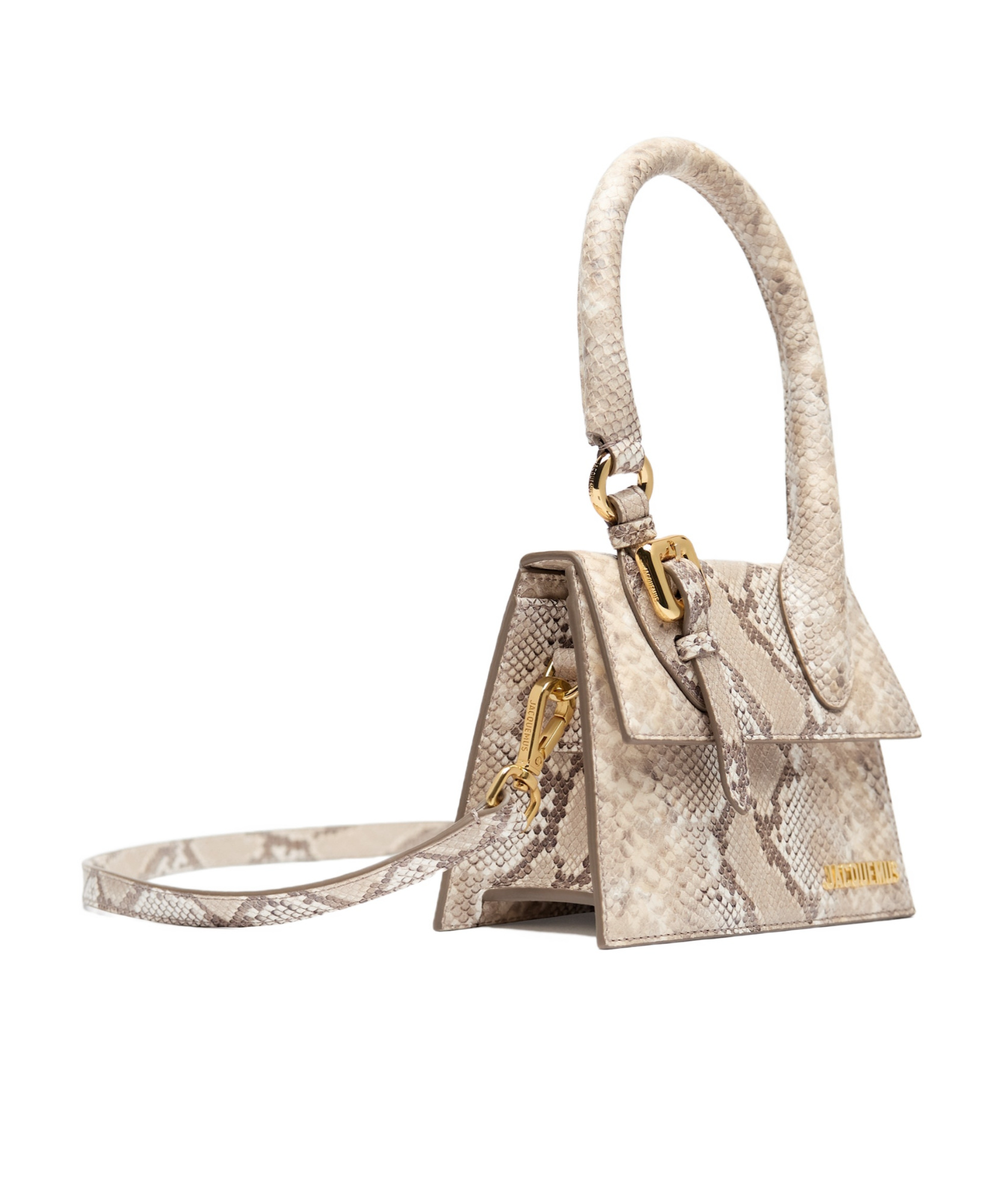 Jacquemus Beige Les Sculptures 'le Chiquito Moyen Boucle' Bag In Nude