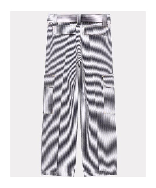 Kenzo Straight-cut Striped Army Jeans In Gray