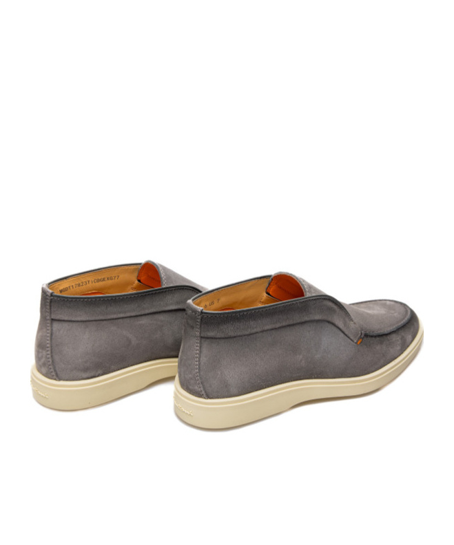Santoni Round-headed Casual Shoes In Gray