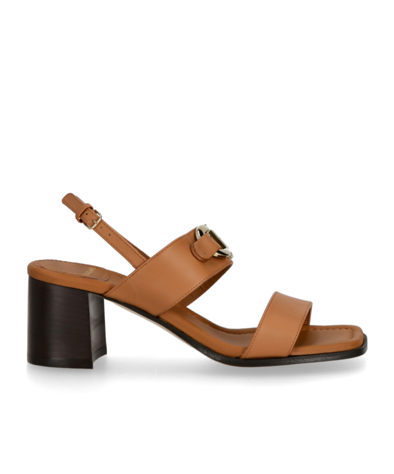 Ferragamo Women's Lou Gancini Block Heel Sandals In Brown