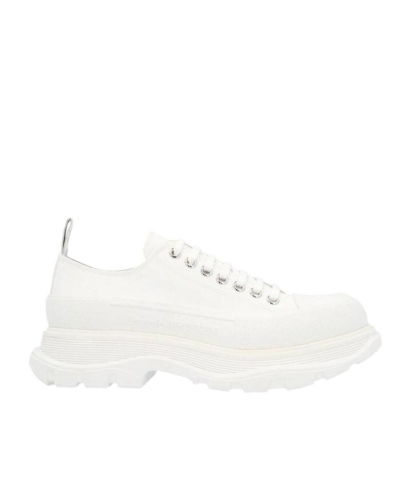 Shop Alexander Mcqueen Tread Slick Low-top Sneakers In White