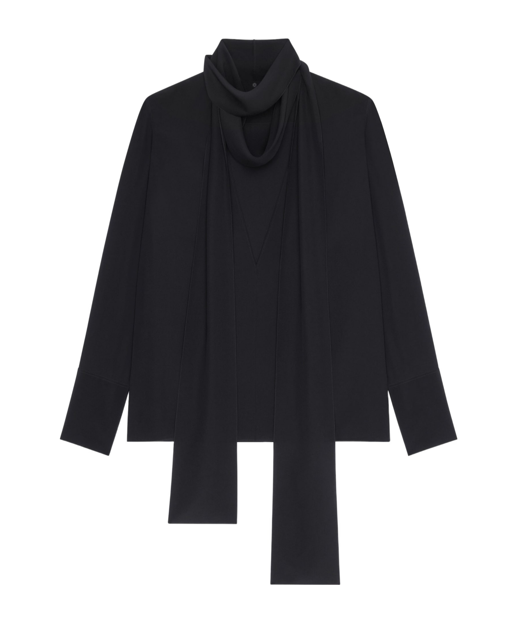 Givenchy Blouse In Silk With Long Removable Lavalliere In Black