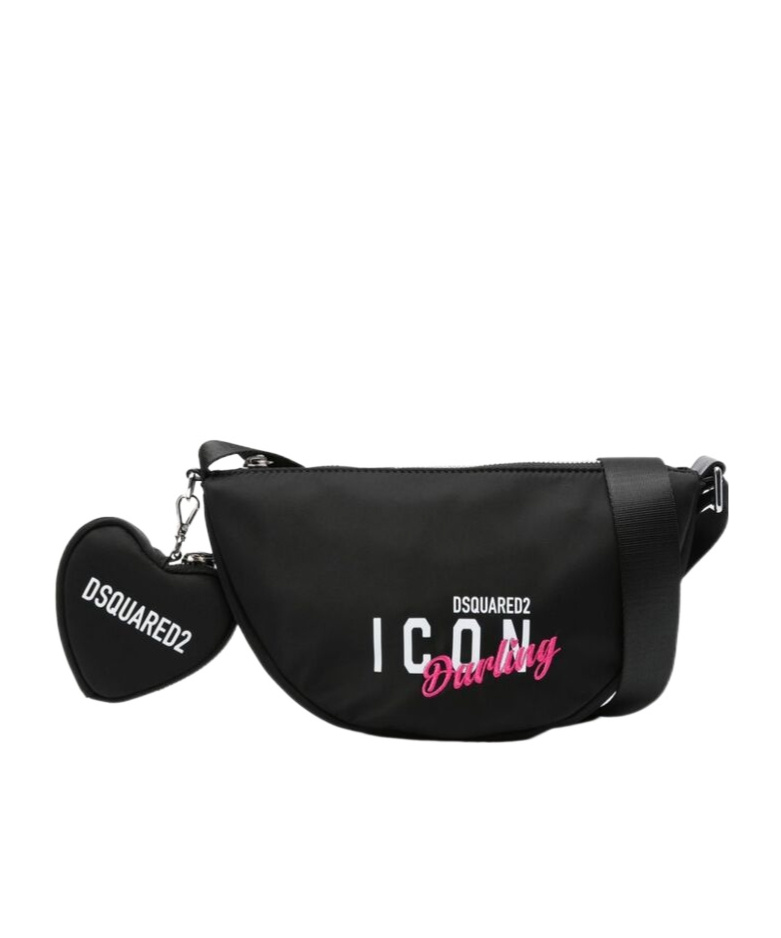 DSQUARED2 LOGO-PRINT GABARDINE-WEAVE BAG