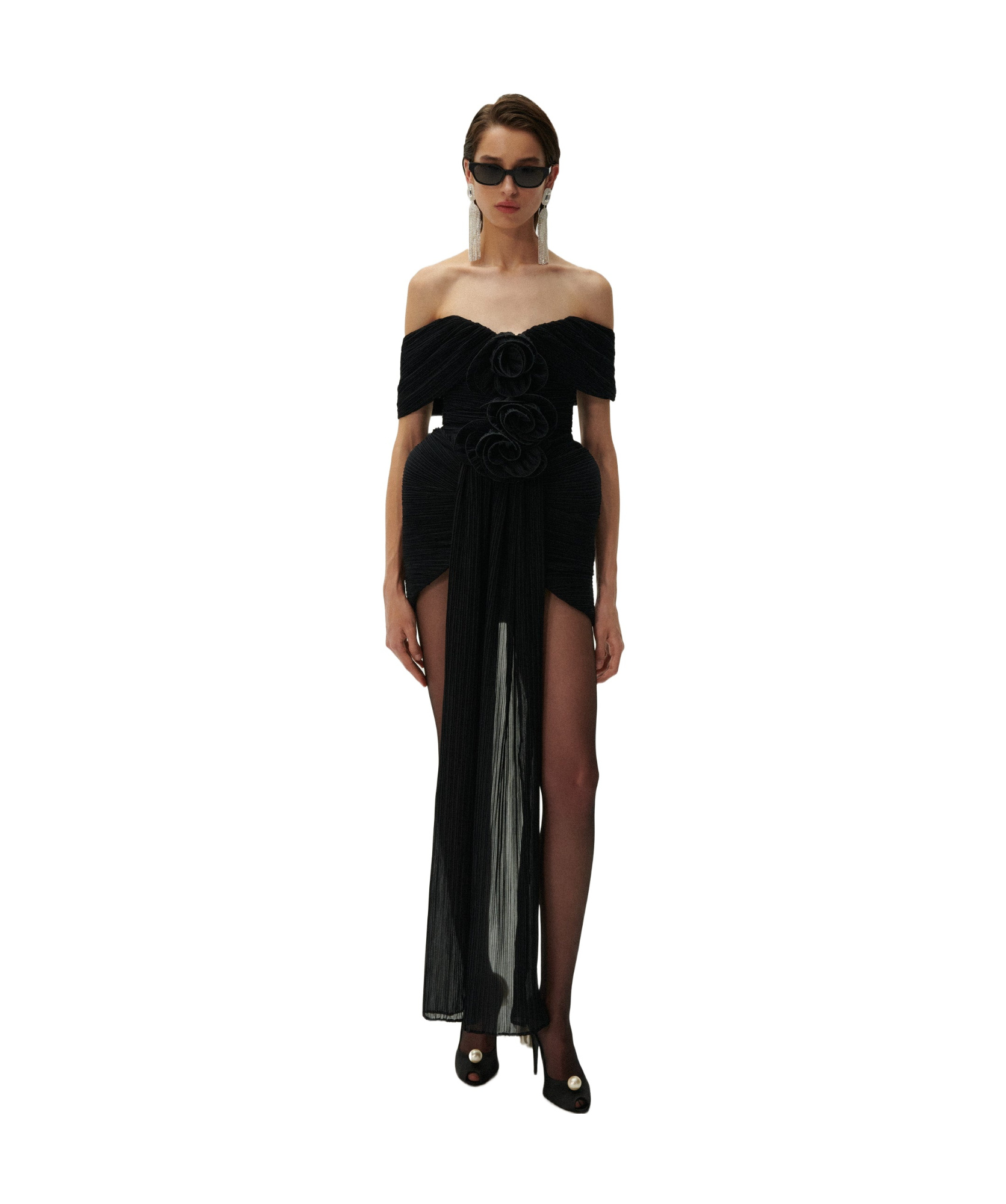 Magda Butrym Floral Dress In Black