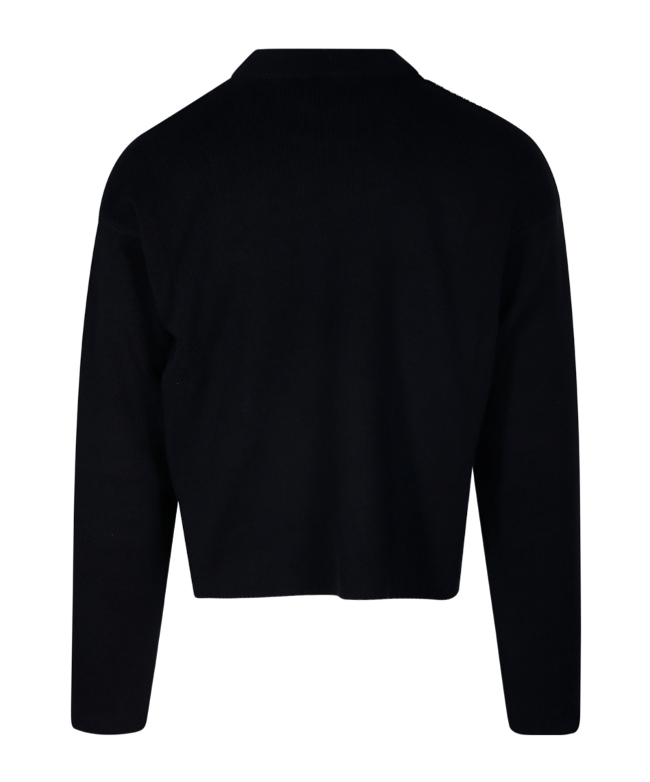 Ami Alexandre Mattiussi Ami Paris Ami De Coeur Wool Crewneck Sweater In Black