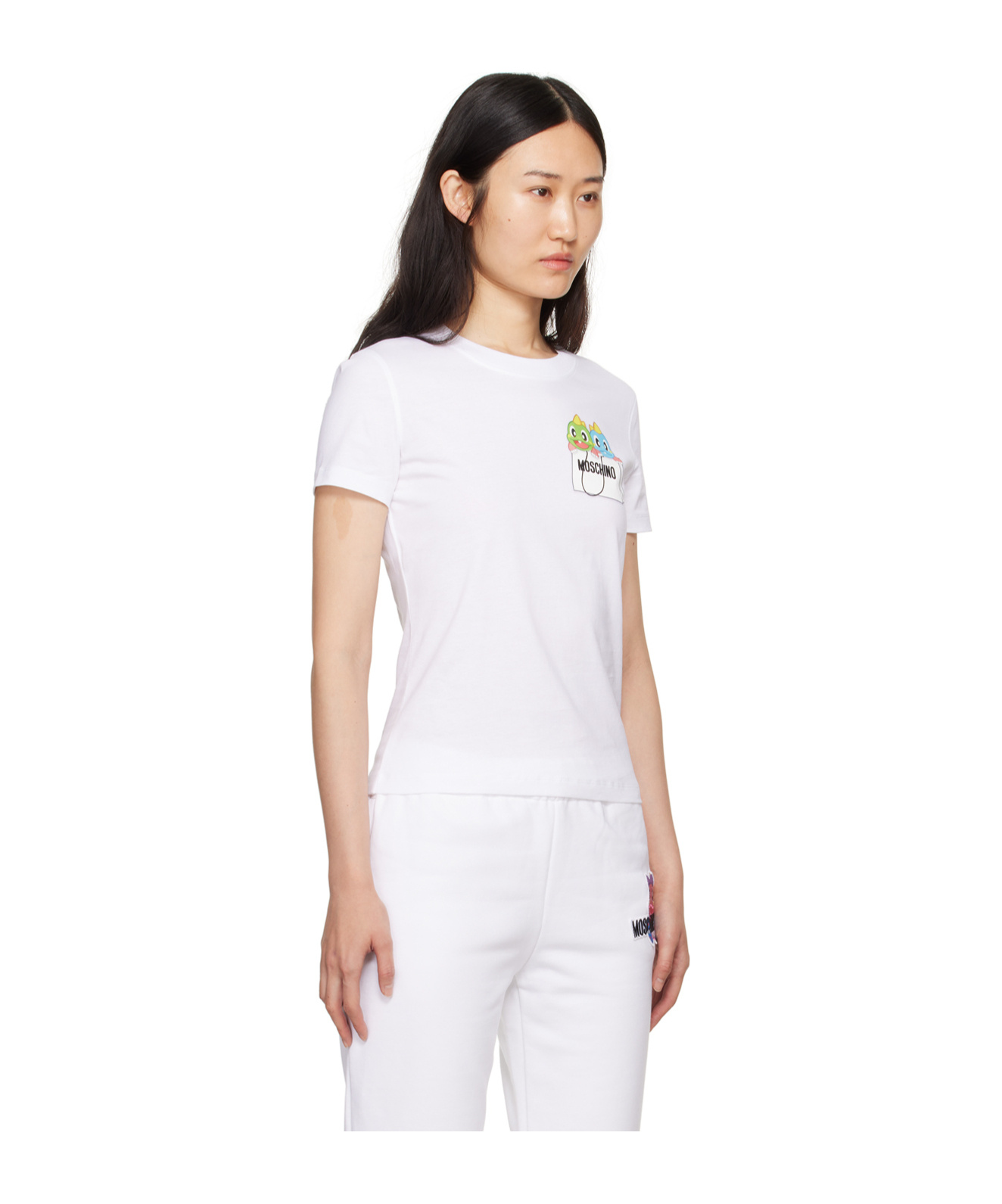 Moschino Puzzle Bobble Short Sleeved T-shirt In White