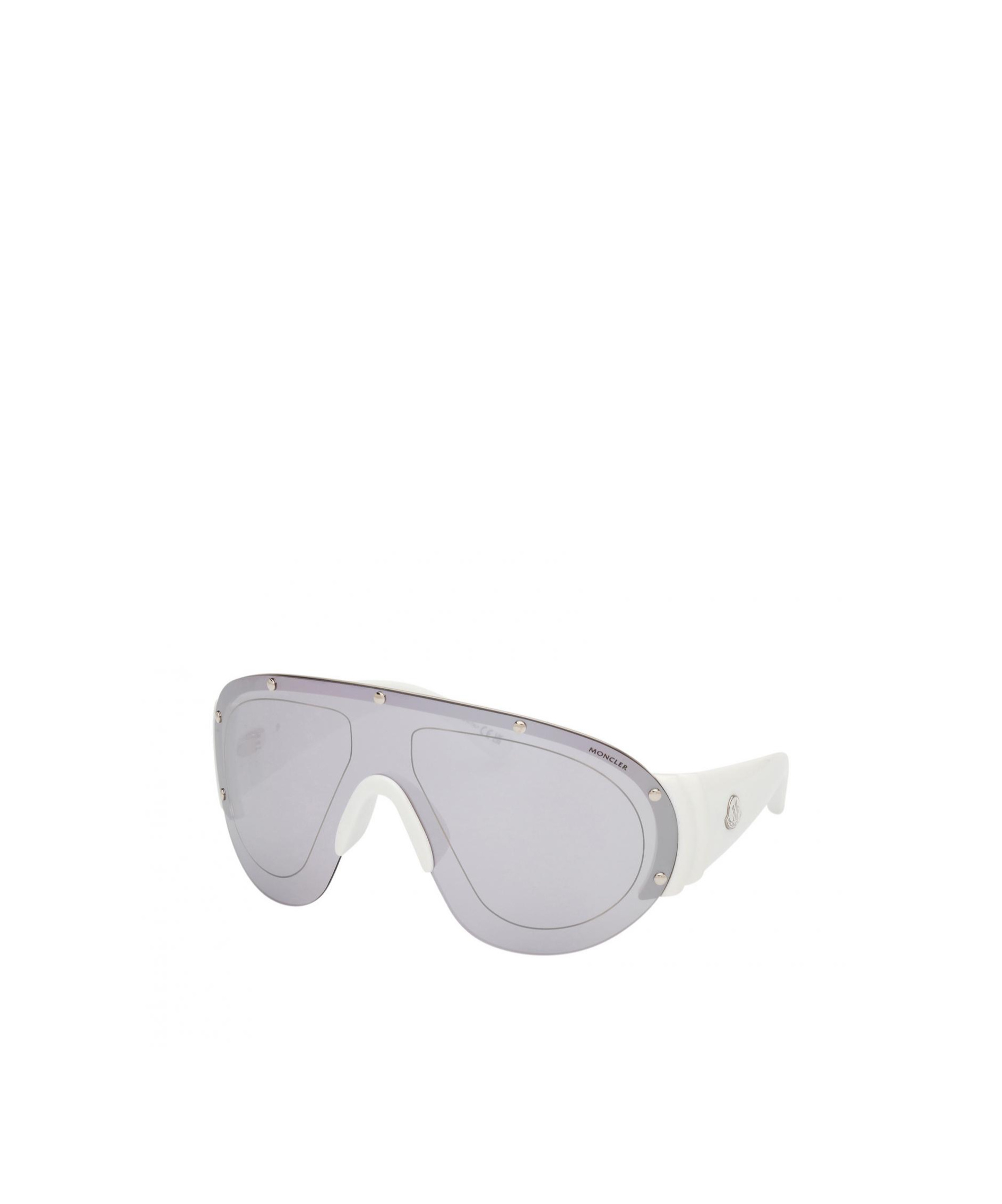 Moncler Logo-plaque Oversize-frame Sunglasses In Gray
