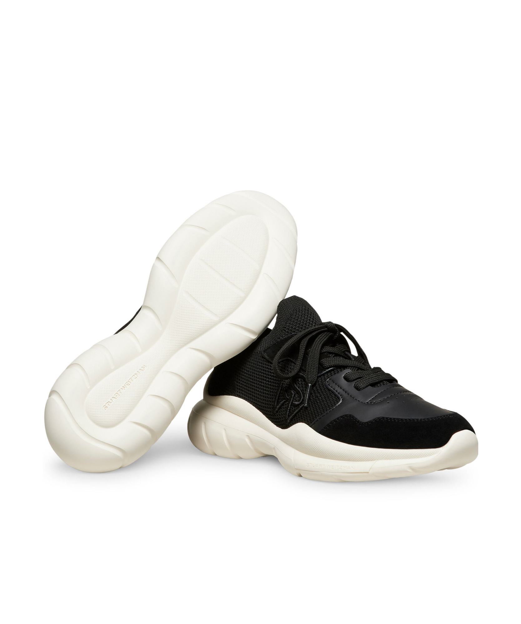STUART WEITZMAN STUART WEITZMAN LOGO EMBROIDERED MESH SNEAKERS