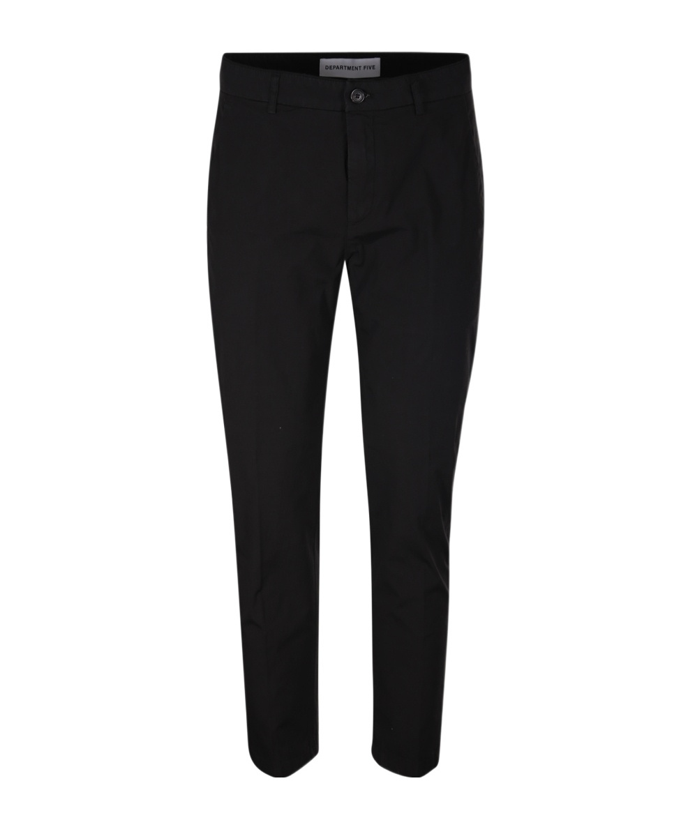 Department Five Pleated Casual Pants On The Front In Black
