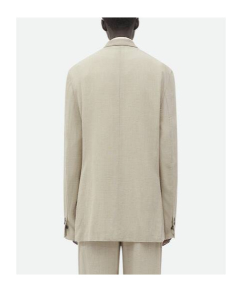 Bottega Veneta Long-sleeved Lapel Jacket In White
