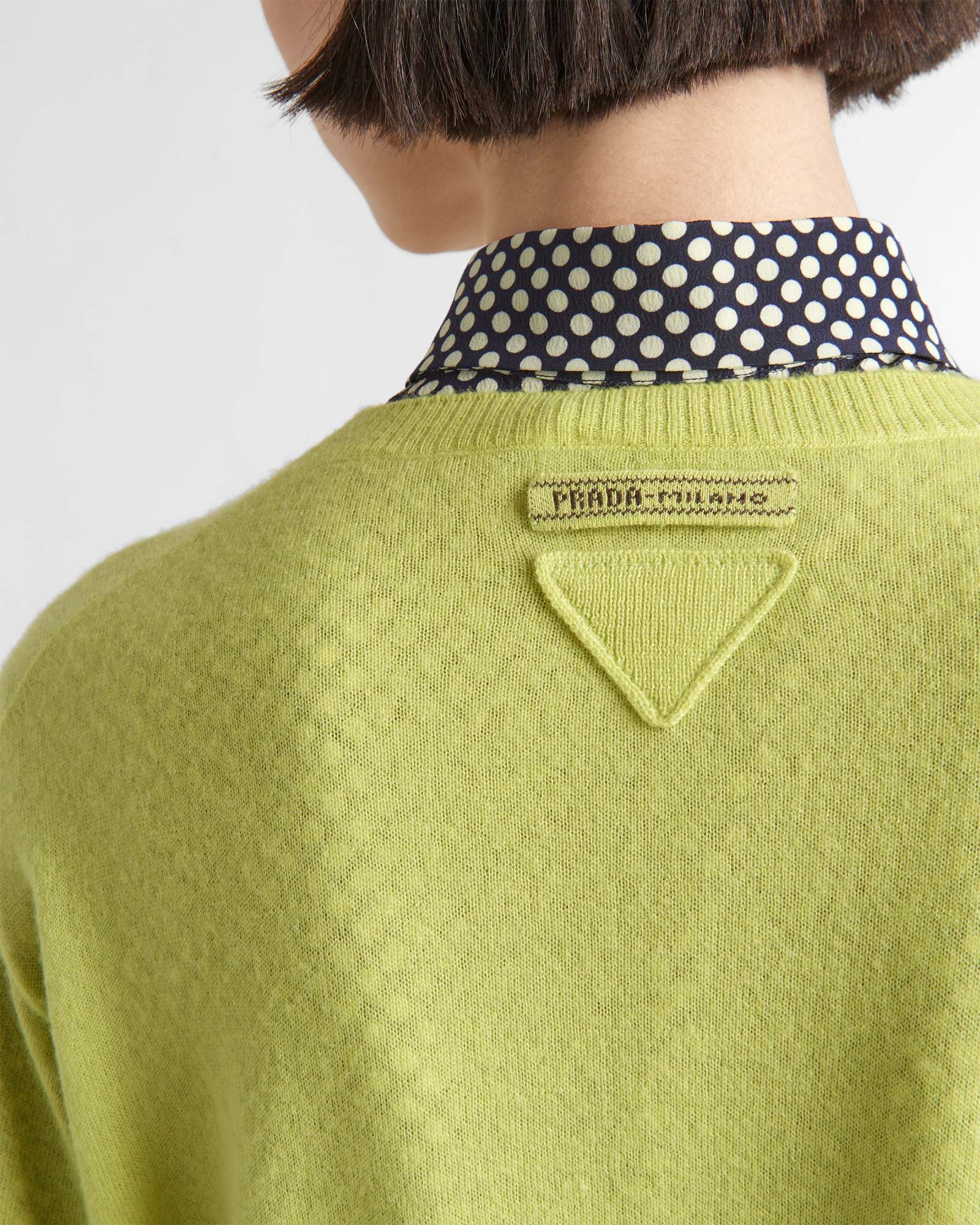 Prada Crew-neck Cashmere Jumper In Green