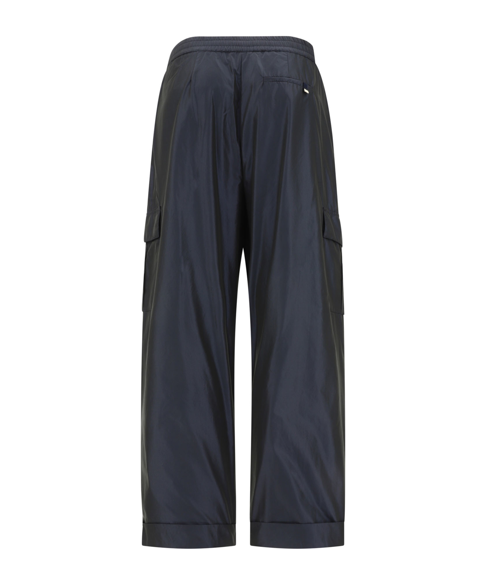 Herno Drawstring Wide Leg Cargo Trousers In Black