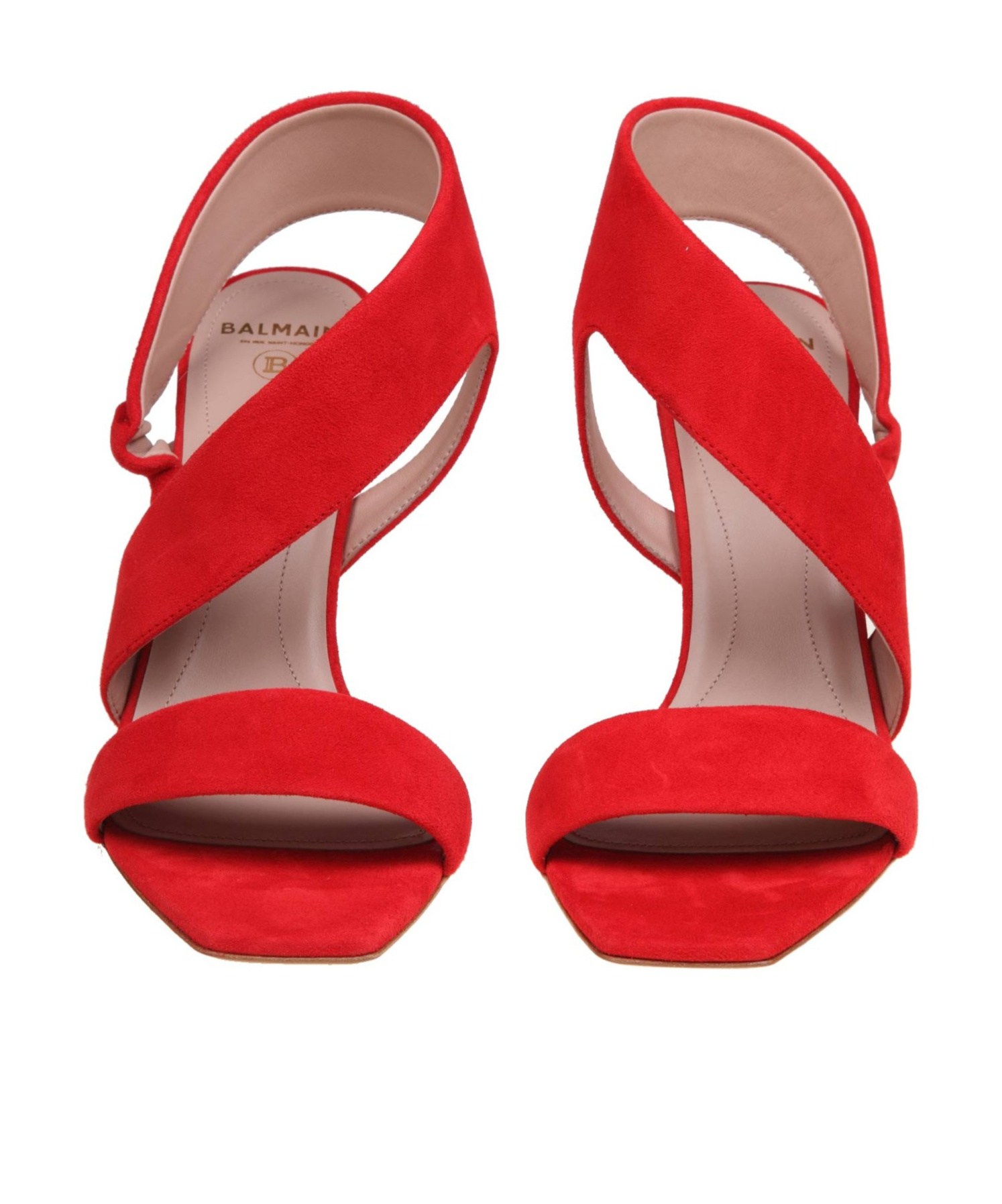 Balmain Moneta Sandals In Red