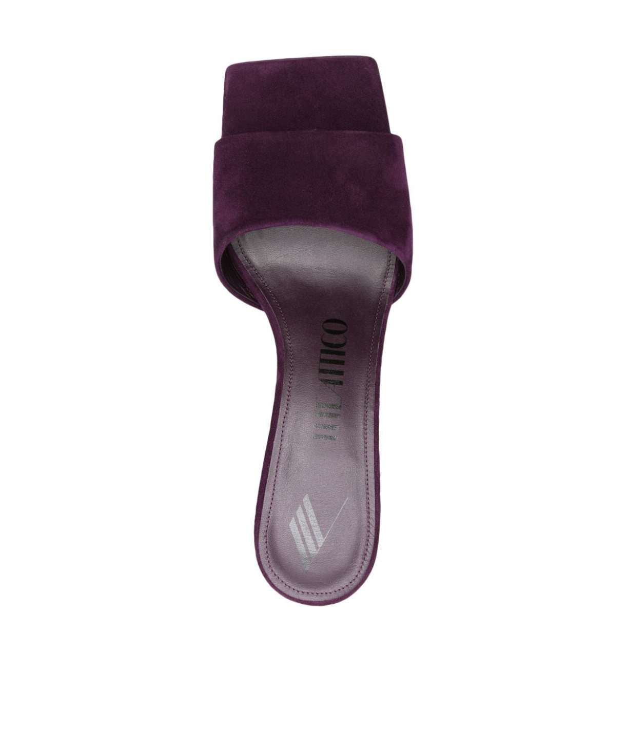 Attico Cheope 70 Suede Wedge Mules In Black