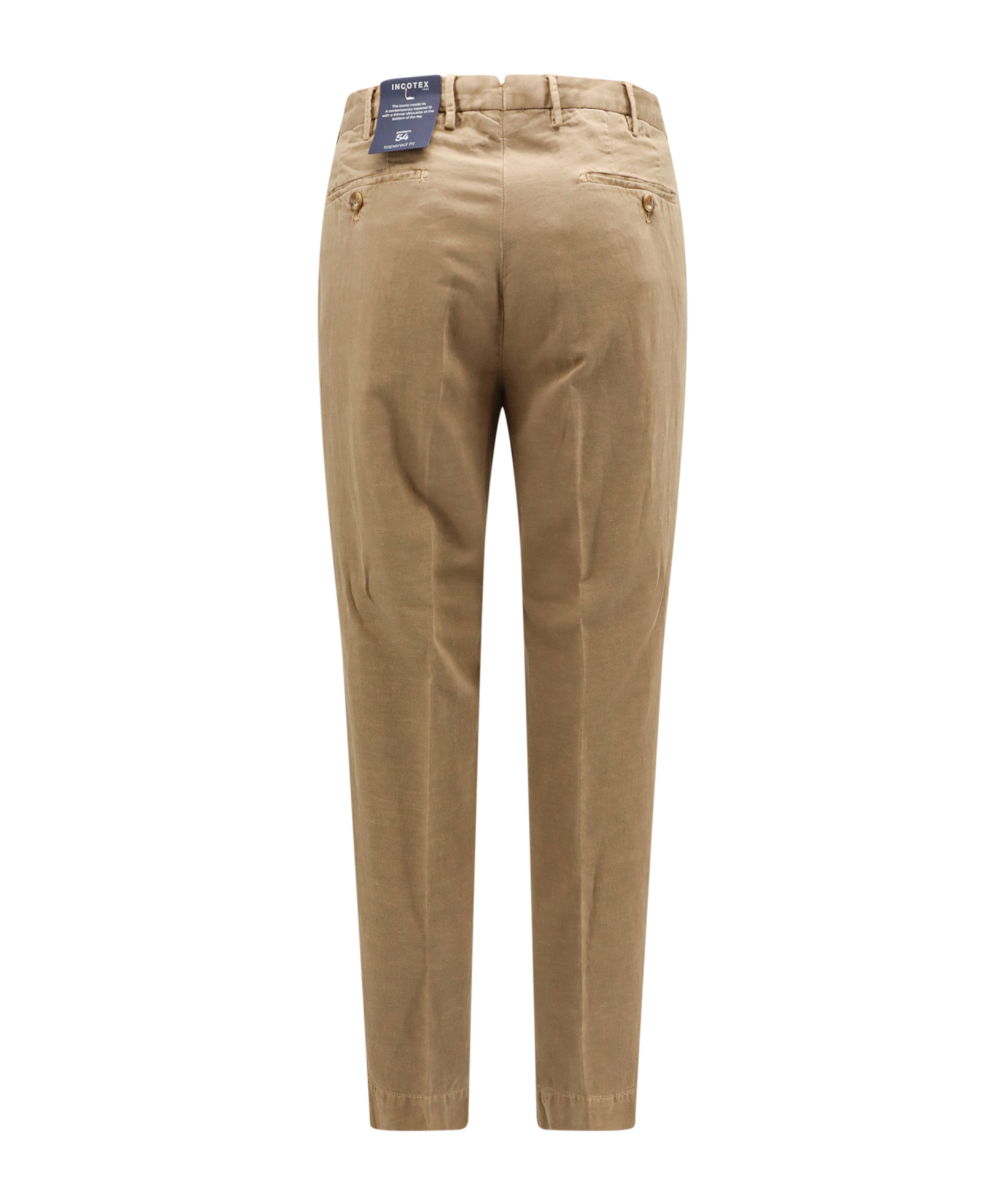 Incotex Stretch-cotton Tapered Trousers In Brown