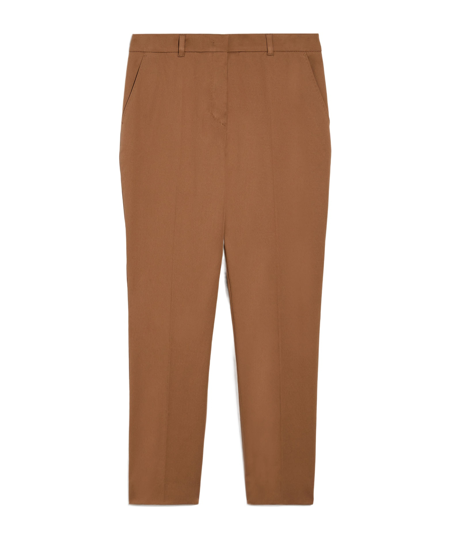 Max Mara High-waisted Cigarette Tube Casual Pants In Brown