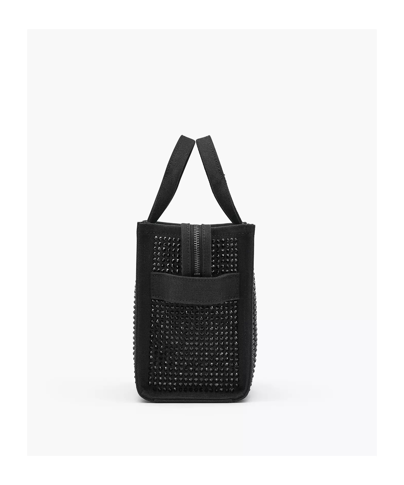 Marc Jacobs The Small Tote In Canvas With Applied Crystals In Black