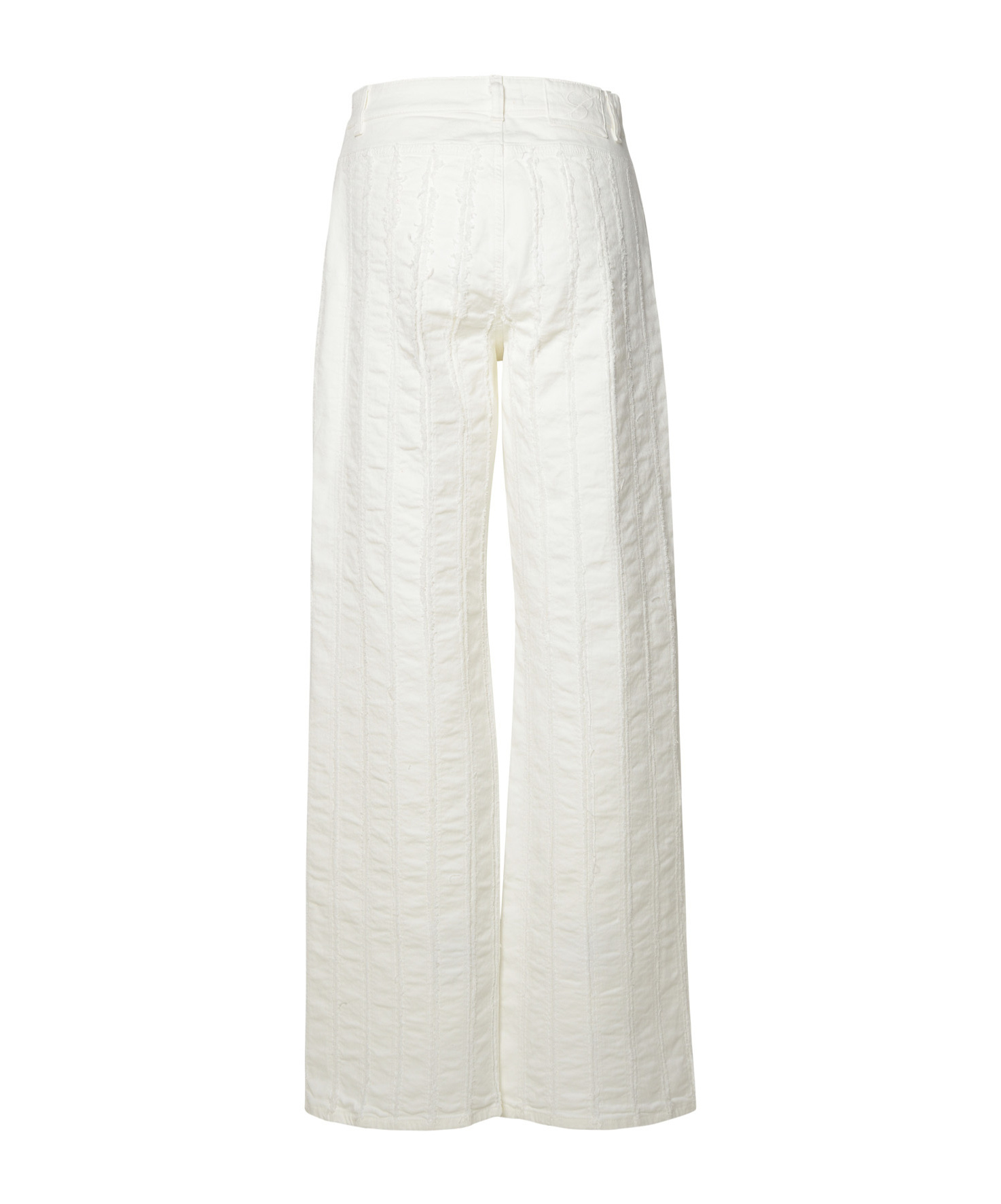 Blumarine Belt Ring Denim Trousers In White