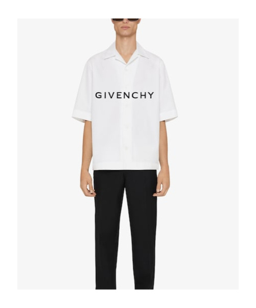 Givenchy Logo-print Short-sleeve Shirt In White