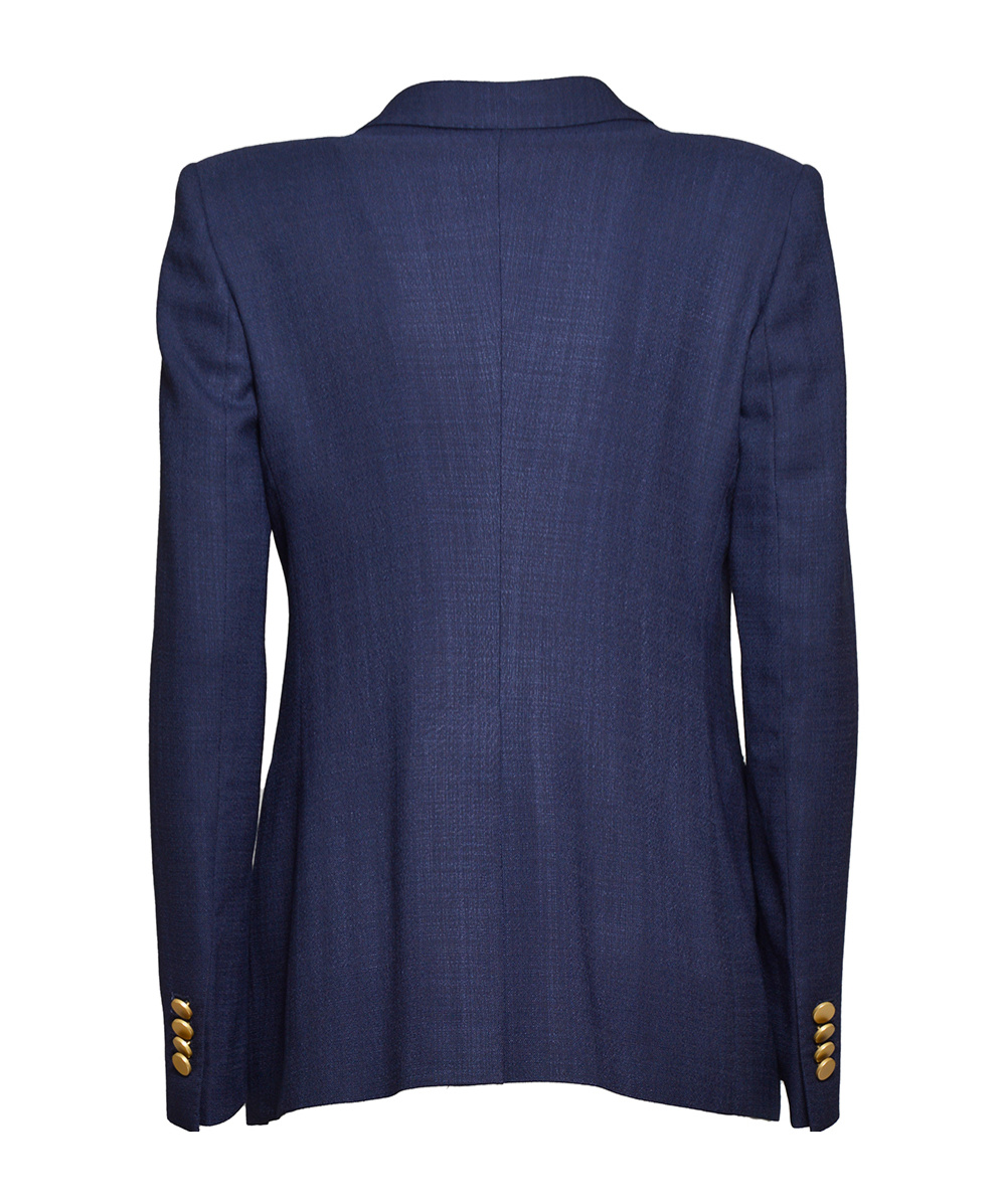 Tagliatore Lapel Long-sleeved Suit Jacket In Blue