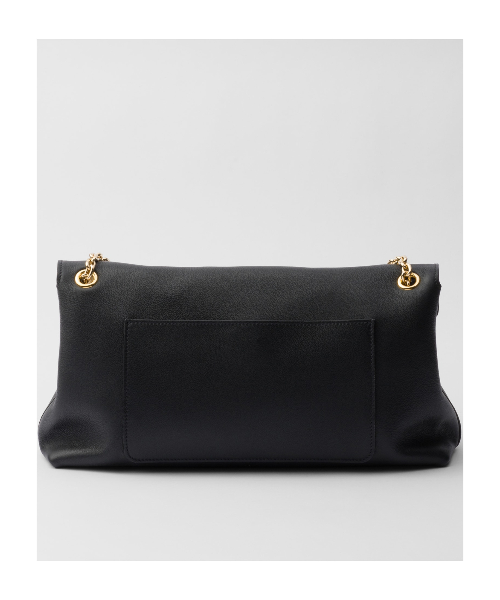 Prada Medium Leather Shoulder Bag In Black