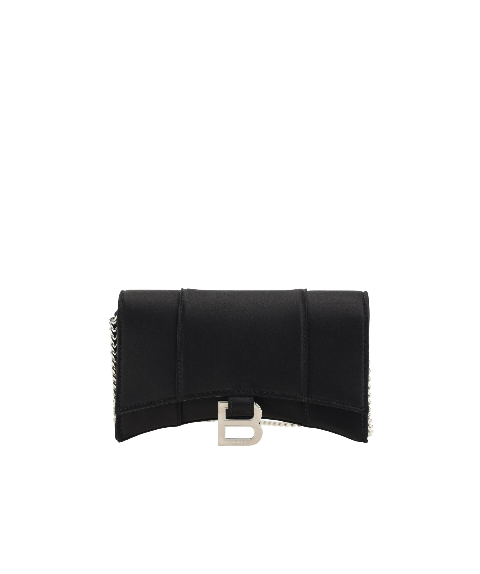 Balenciaga Hourglass Wallet On Chain Smallleathergoods In Black