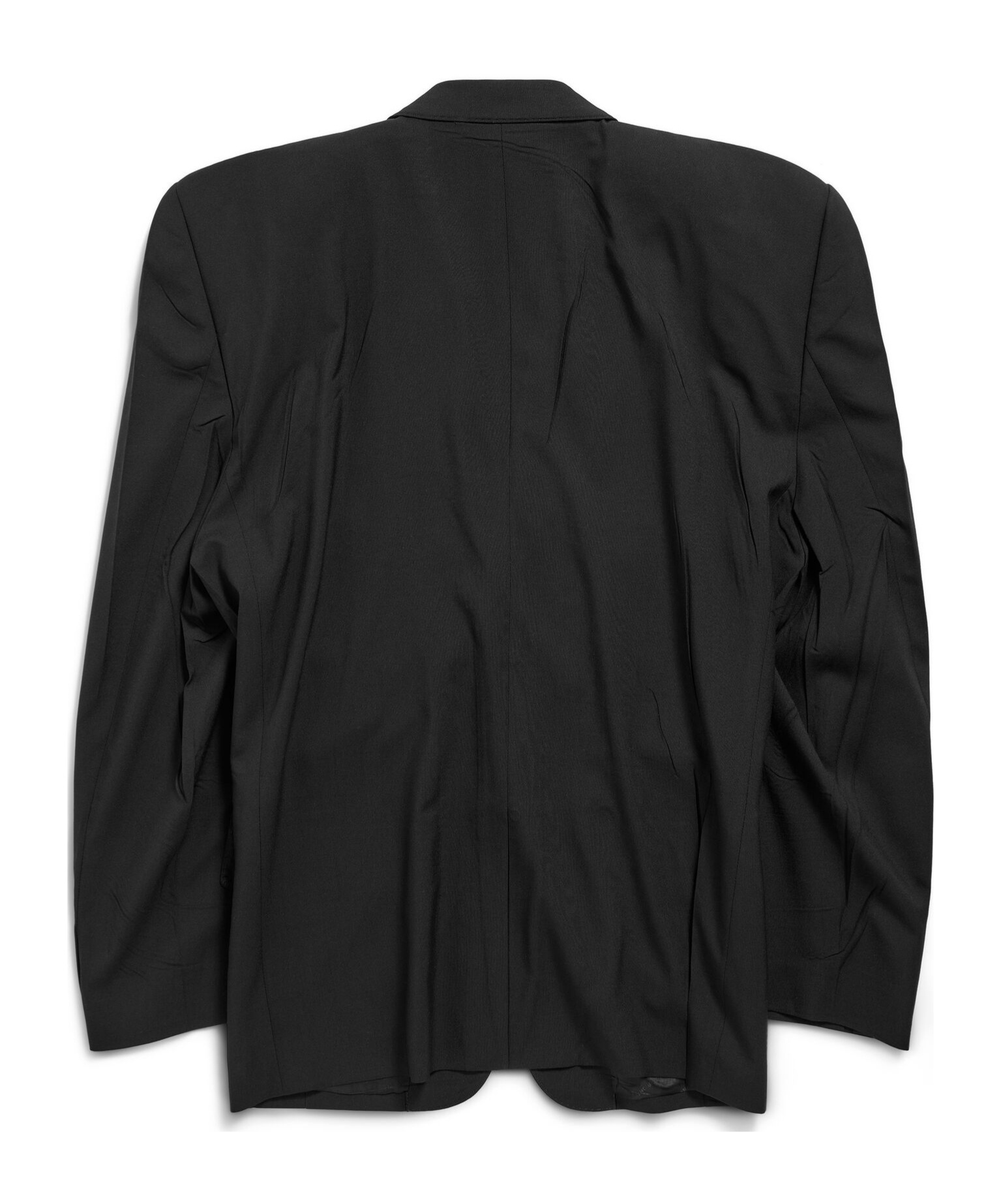 Balenciaga Voluminous-shoulder Blazer In Black