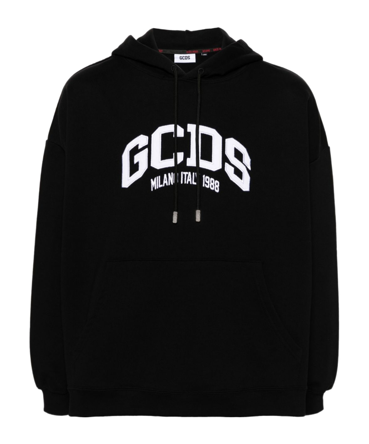 Gcds Black Cotton Sweatshirt In Black