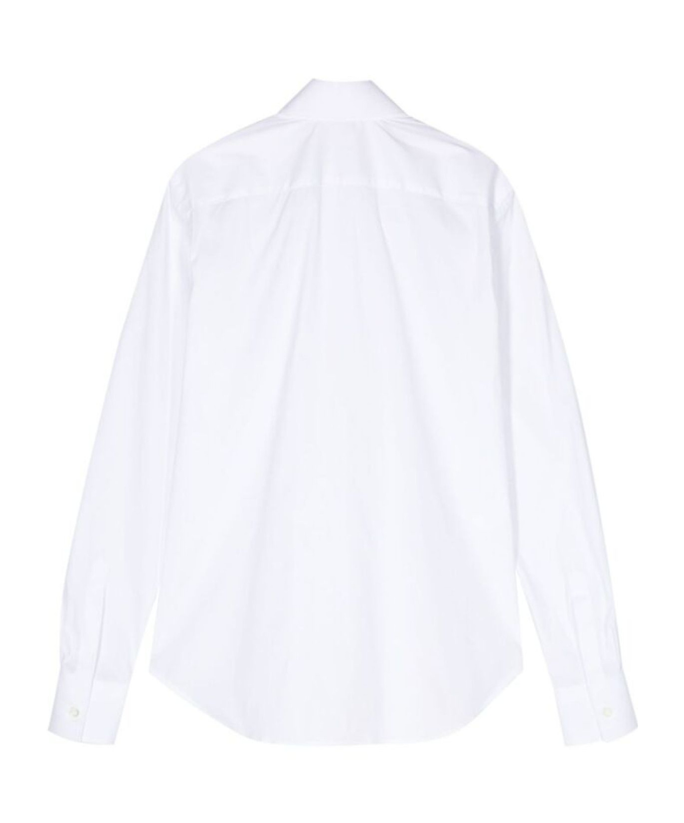 Mazzarelli Poplin Long-sleeved Shirt In White