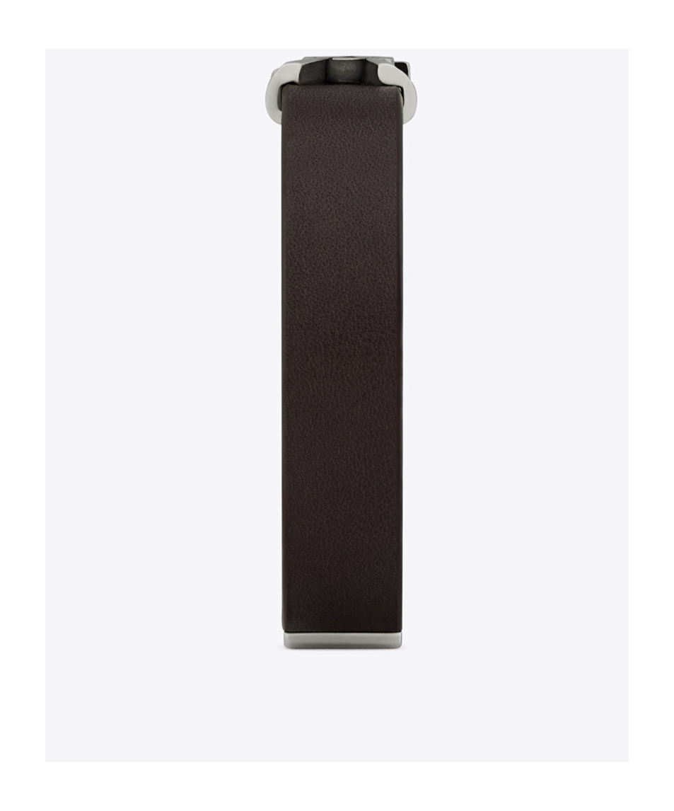 Saint Laurent Cassandre Bracelet In Leather In Black