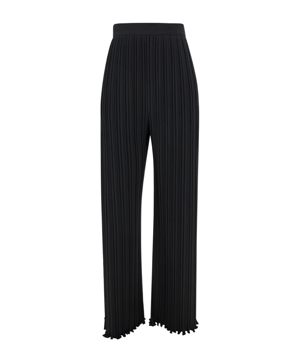 Lanvin Black Pleated Pants With Invisible Zip In Black