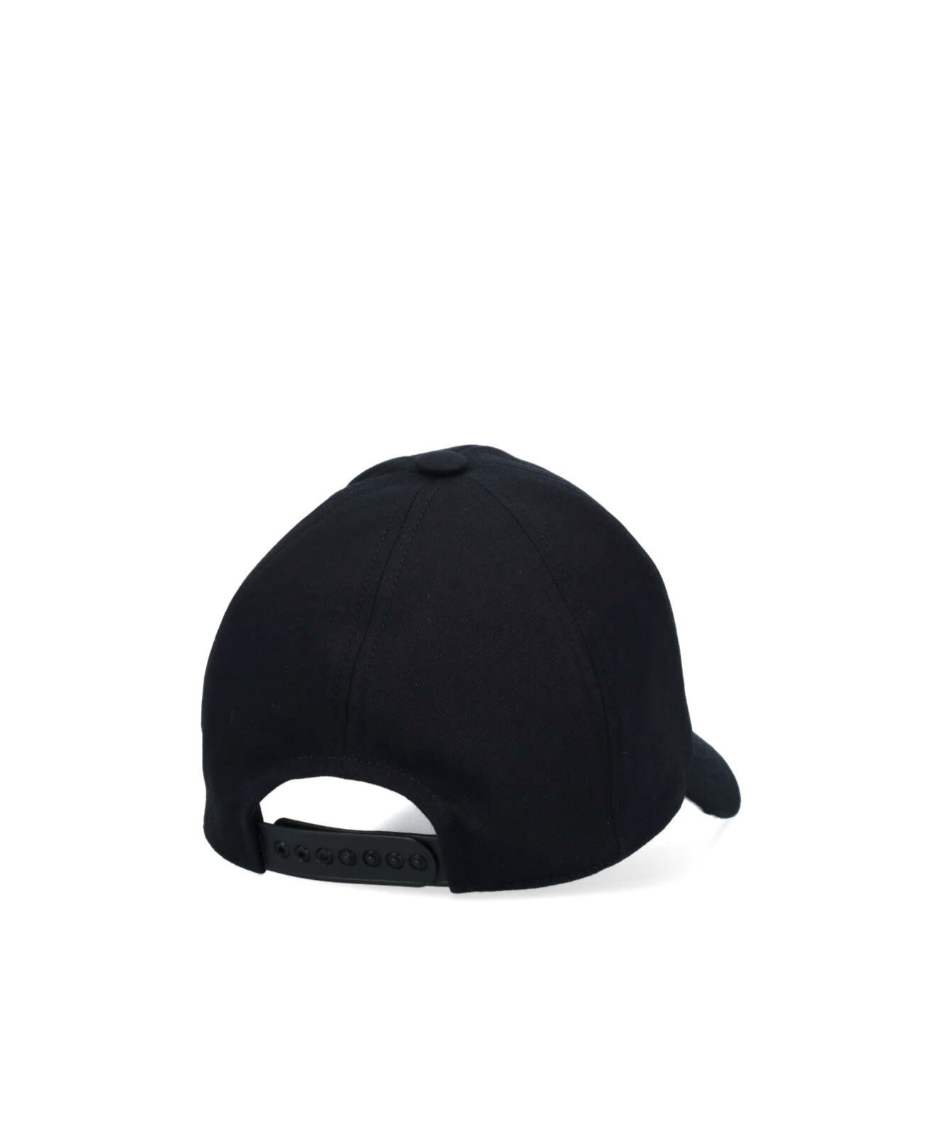 Shop Courrèges Embroidered Cotton Cap In Black