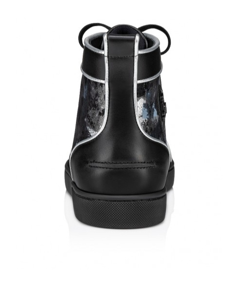 Christian Louboutin Graphic-print Leather Boots In Black