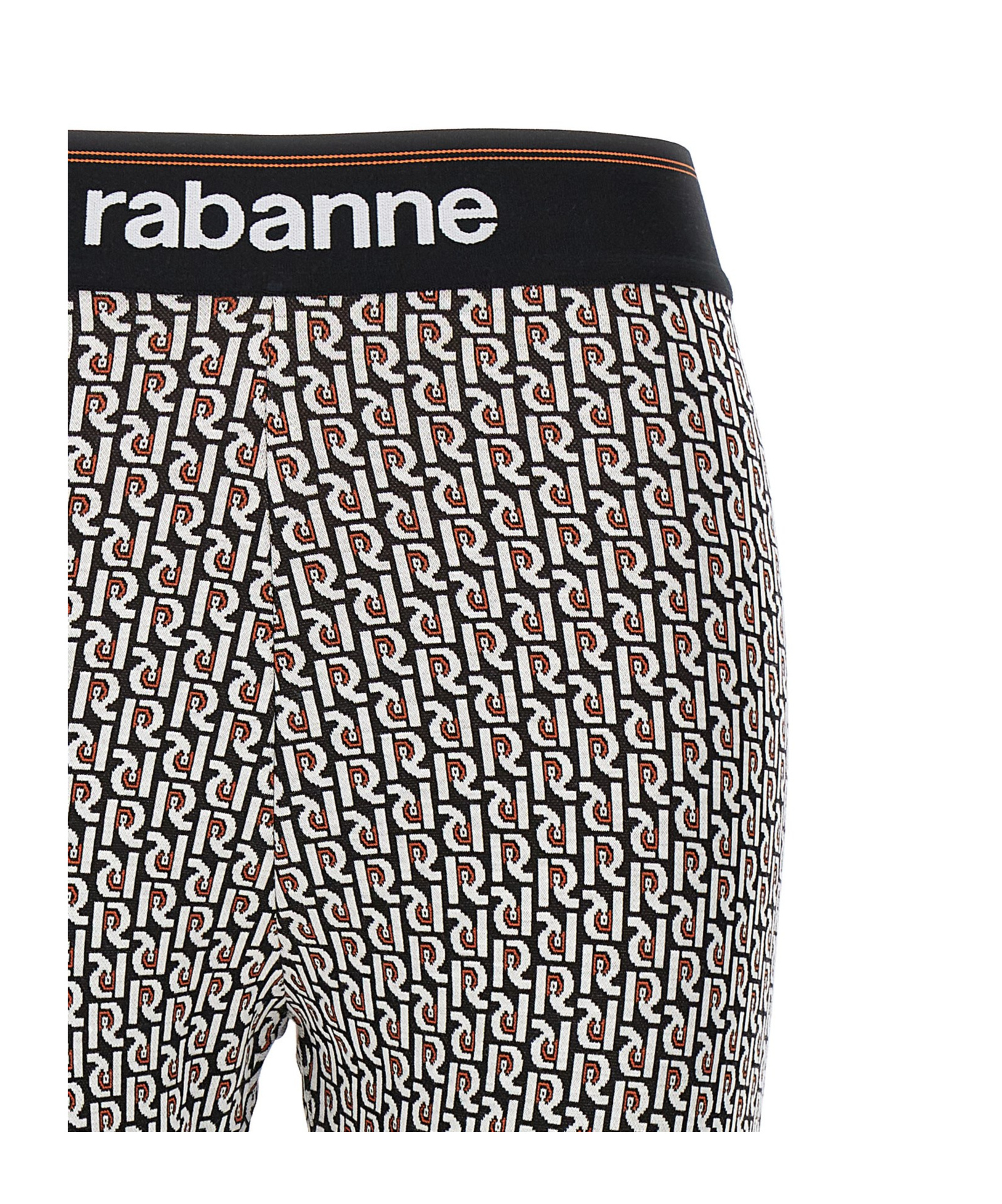Rabanne Bodyline Monogram-jacquard Leggings In Gray