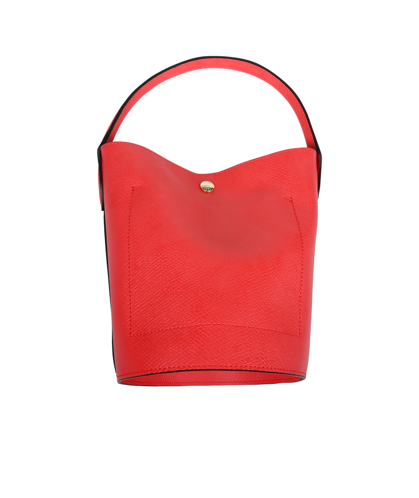 Longchamp Small Épure Leather Bucket Bag In Red