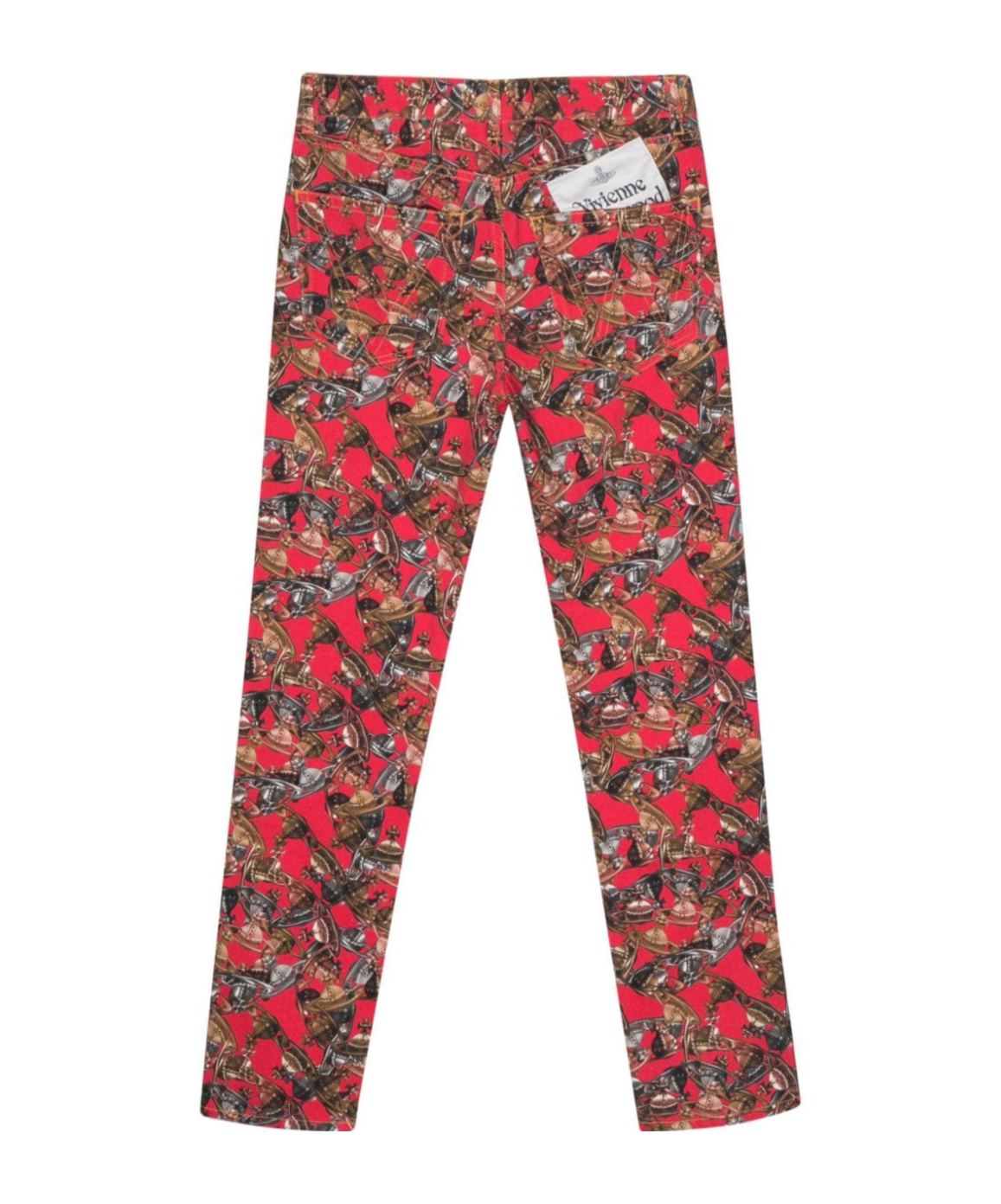 Vivienne Westwood Signature Logo Print High-waisted Trousers In Brown