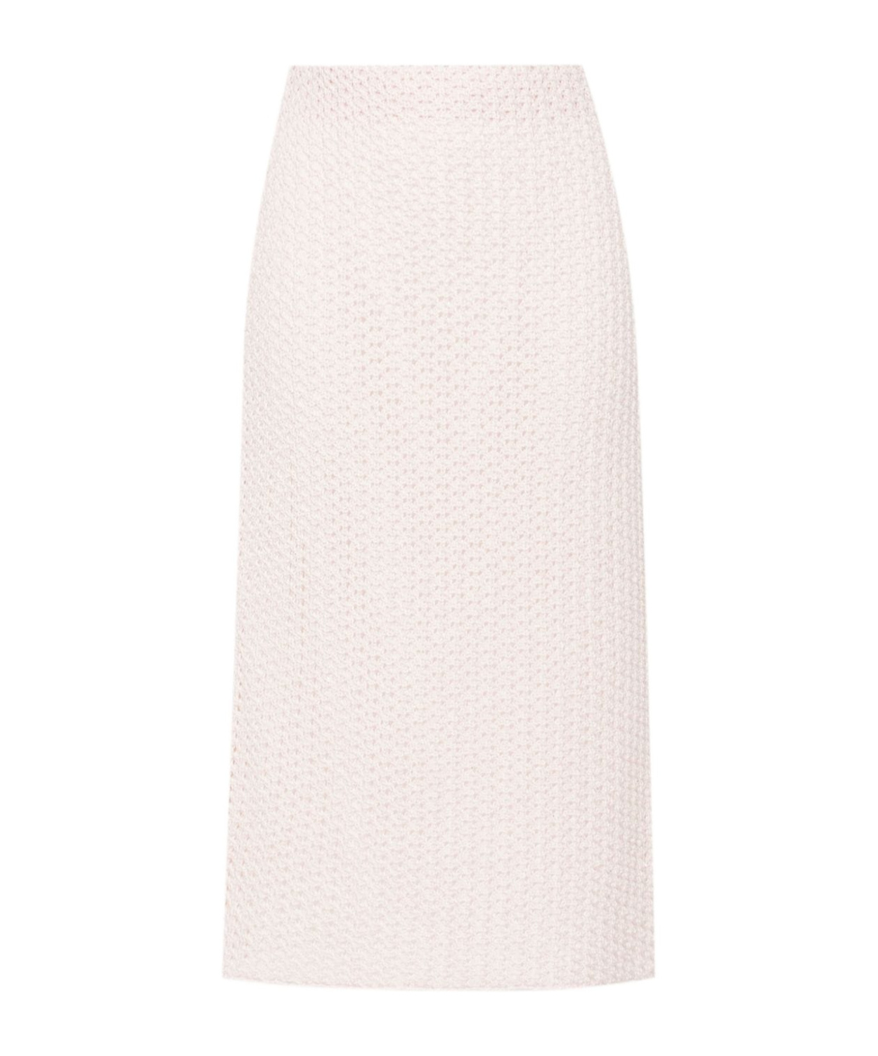 Fabiana Filippi Sequin-detail Open-knit Skirt In White