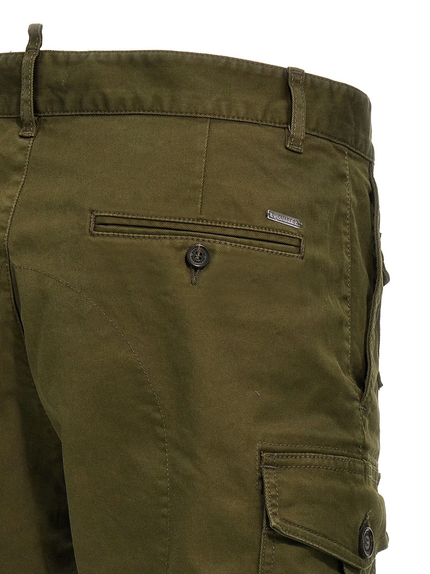 Dsquared2 Cargo Style Shorts Featuring Multiple Pockets In Green