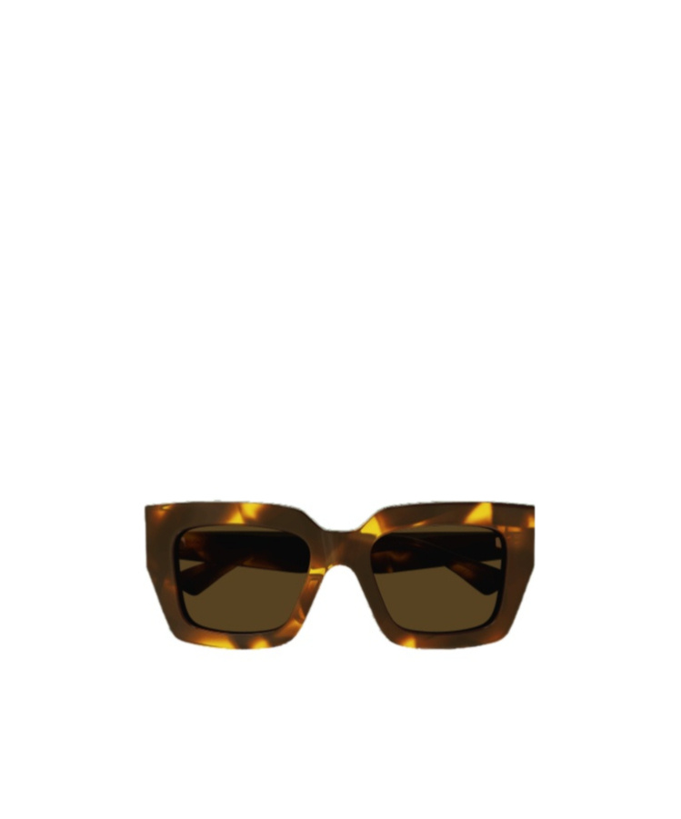 Bottega Veneta Geometric Frame Sunglasses In Brown
