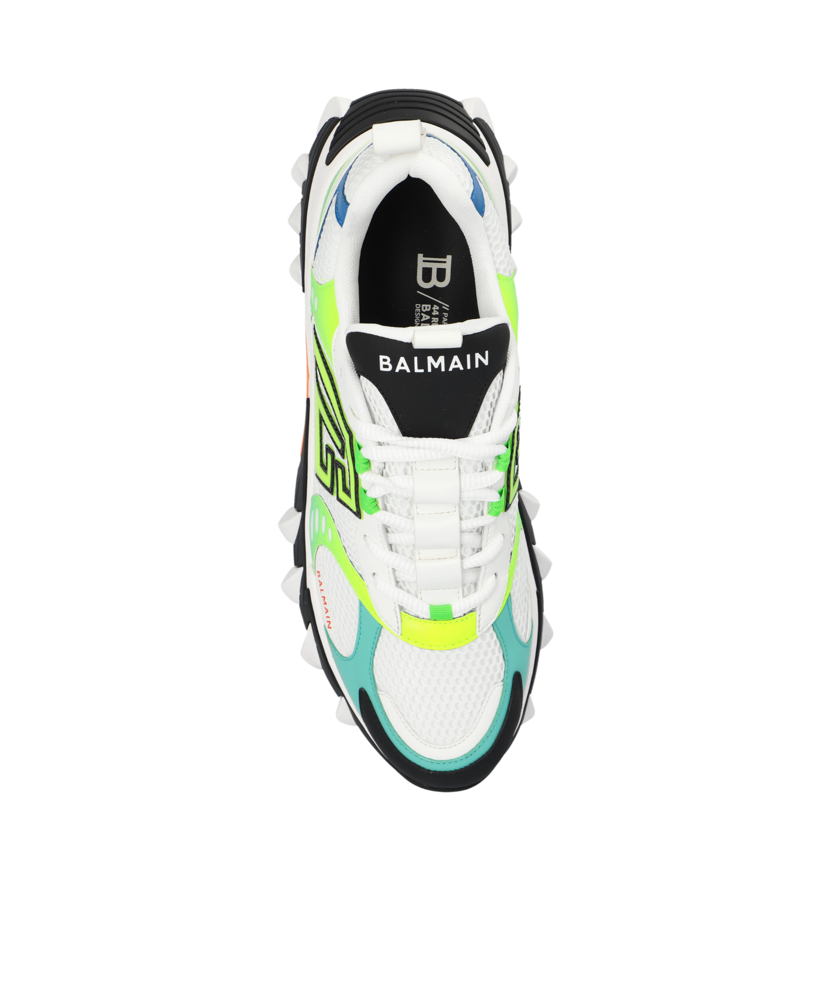 Balmain B-east Pb Trainers In Technical Materials And Mesh In White