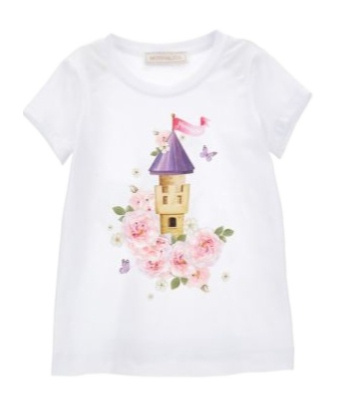 Monnalisa Graphic-print Jersey-texture T-shirt In White