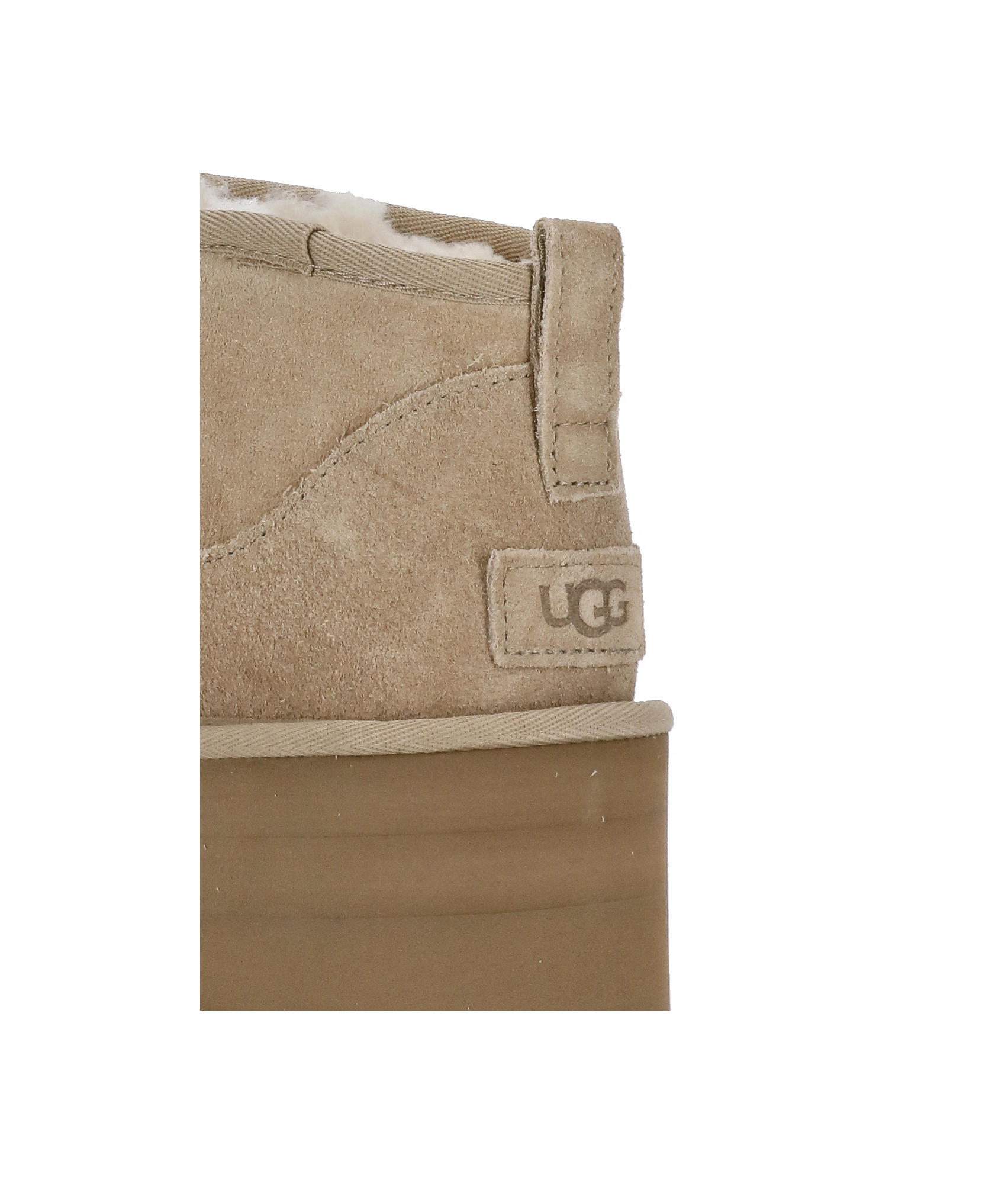 Shop Ugg Logo Boots In Nude