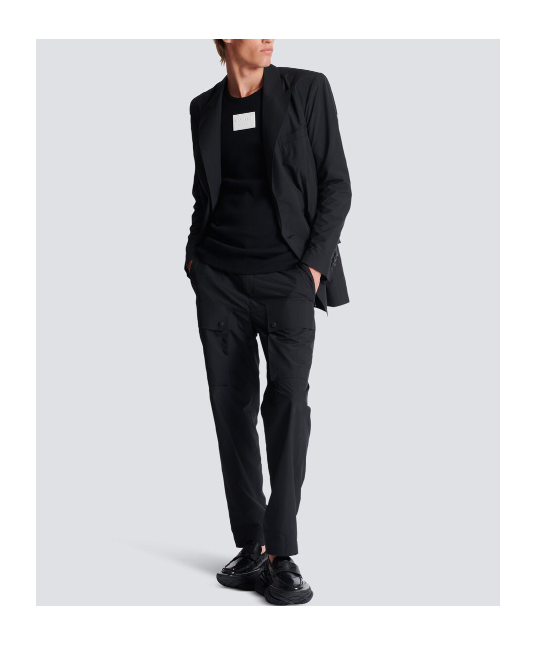 Balmain 6-button Double-breasted Blazer In Black
