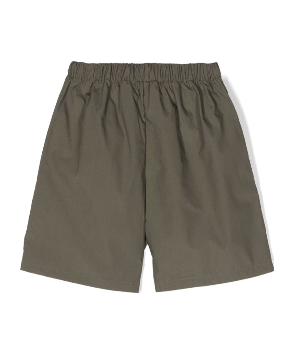 Shop Msgm Knee-length Cotton Shorts In Green