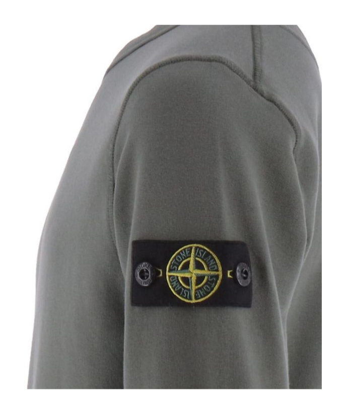 Stone Island Compass-badge Sweatshirt In Green