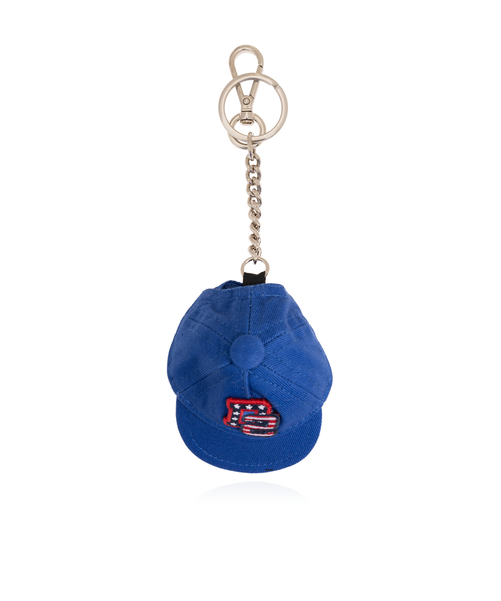 Dsquared2 Logo-patch Cap Keychain In Blue